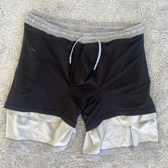 Lululemon Pace Breaker Short 7" Lined Gray Heather Sea Salt Light Cast XL M7AFWS - Picture 6 of 8